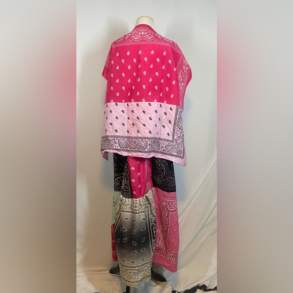 Statement Maxi Dress – Upcycled Patchwork Bandanas (2-Piece Set) - Medium - Picture 6 of 6
